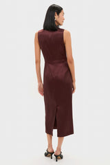 Chocolate Satin Sinclair Dress