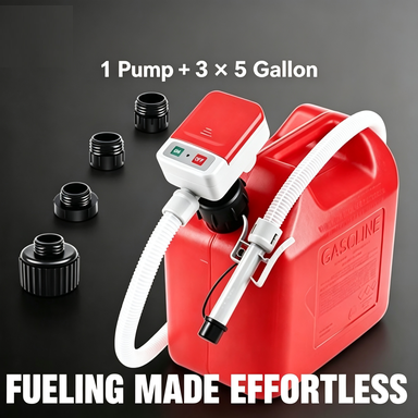 Rechargeable Electric Fuel Transfer Pump Kit with Gas Cans