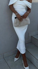 Holly Midi Dress - White