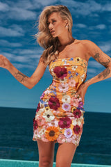 Opening Up Mini Dress - Yellow