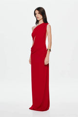Misha Solstice Cupro Maxi Dress - Cherry