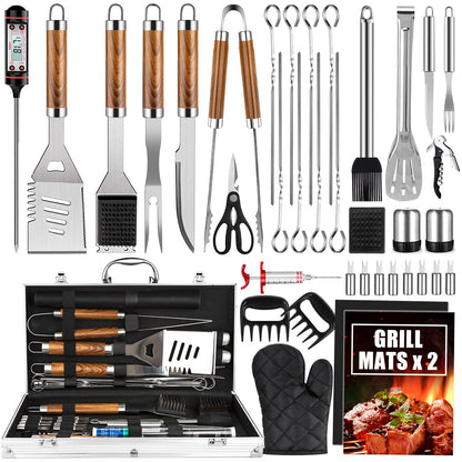 38-Piece Premium BBQ Grill Tool Set with Aluminum Storage Case 🔥