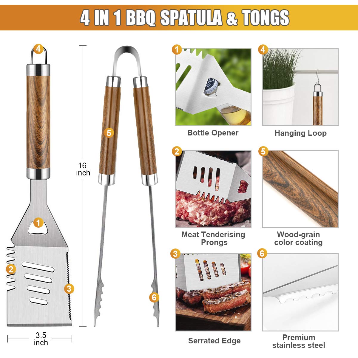 38-Piece Premium BBQ Grill Tool Set with Aluminum Storage Case 🔥