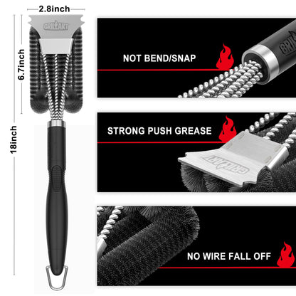 Heavy-Duty BBQ Grill Brush & Scraper 🔥