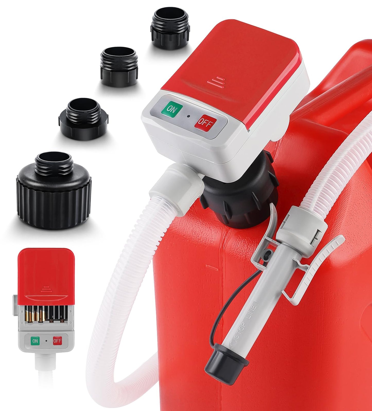 Rechargeable Electric Fuel Transfer Pump Kit with Gas Cans