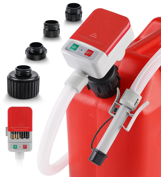 Rechargeable Electric Fuel Transfer Pump Kit with Gas Cans