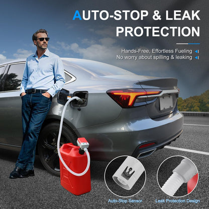 Rechargeable Electric Fuel Transfer Pump Kit with Gas Cans