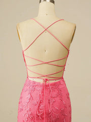Hot Pink Lace Bodycon Mini Dress