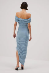 Misha Keoni Slinky Jersey Midi Dress - Sterling Blue